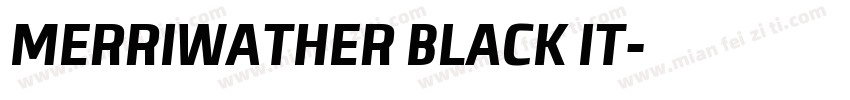 MERRIWATHER BLACK IT字体转换